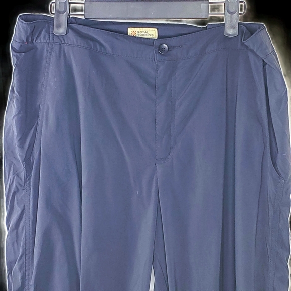 Royal Robbins Black Hiking Nylon Spandex Pants Size 14 Regular Length - Picture 2 of 9